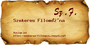 Szekeres Filoména névjegykártya